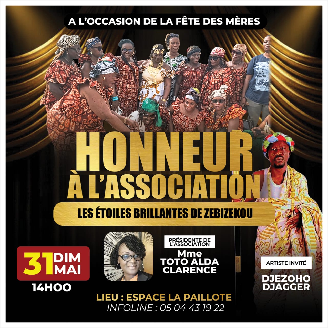 Honneur à L'ASSOCIATION LES ÉTOILES BRILLANTES DE ZEBIZEKOU